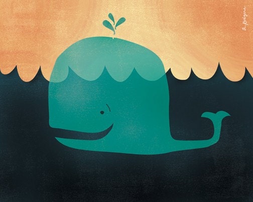 Lil' Mr. Whale Art Print