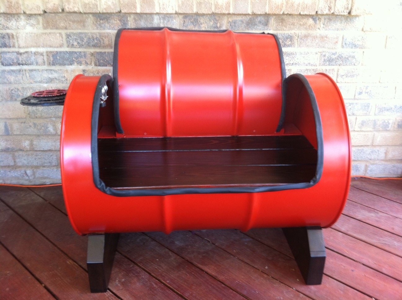 SWEET SEAT - recycled drum bench custom color