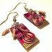 RED HOT Computer Circuit Board Dangle Earrings