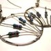 Computer Parts Hoop Earrings Blue Resistors Fan Computer Jewelry