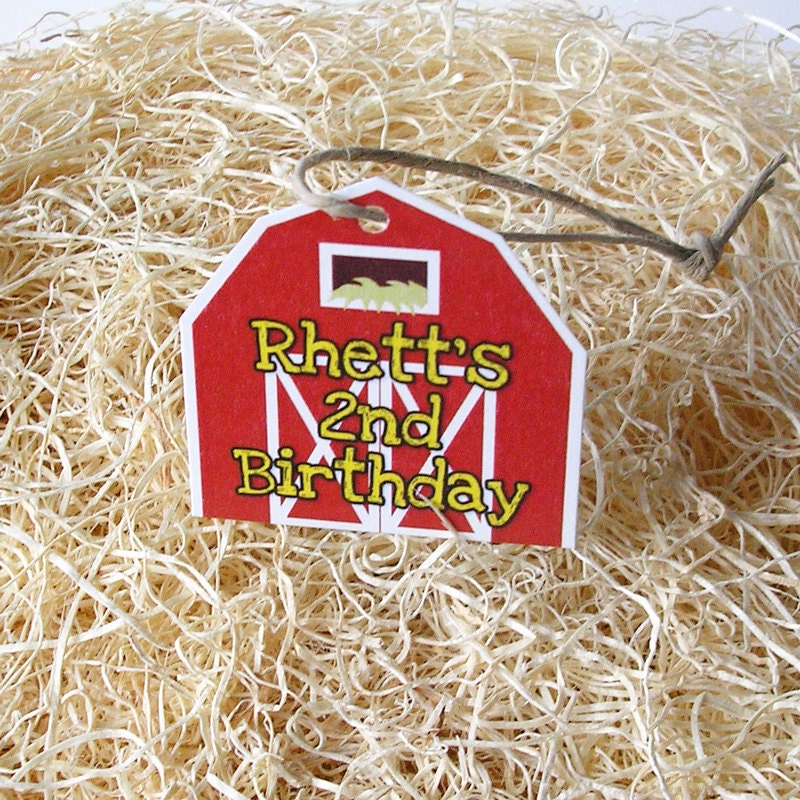 Barn Favor Tags - Printable PDF