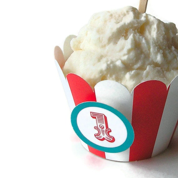 Carnival Cupcake Wrappers - Printable PDF - CUSTOMIZABLE
