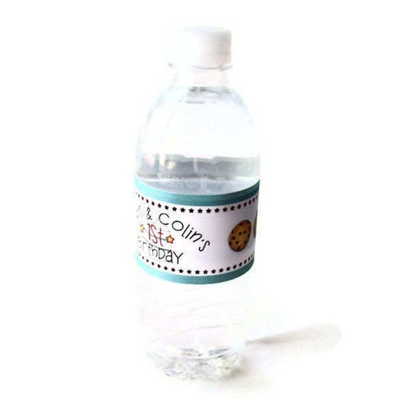 PRINTABLE Milk & Cookie Party Water Bottle Labels - CUSTOMIZED