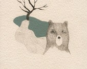 GICLEE print , fine art, lovely bear