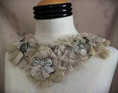 CHAMPAGNE DREAMS Wearable Art Bridal Statement Necklace