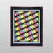 Pieced Geometric Diamonds Wall Quilt / Tubular Strip Piecing /  Rita Hutchens