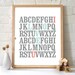 11x14 ABC Print. I love you. Alphabet Love. Typography Print. Mint and Coral - 115