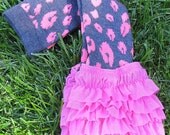 Hot Pink Rumba Leopard Leg Warmers