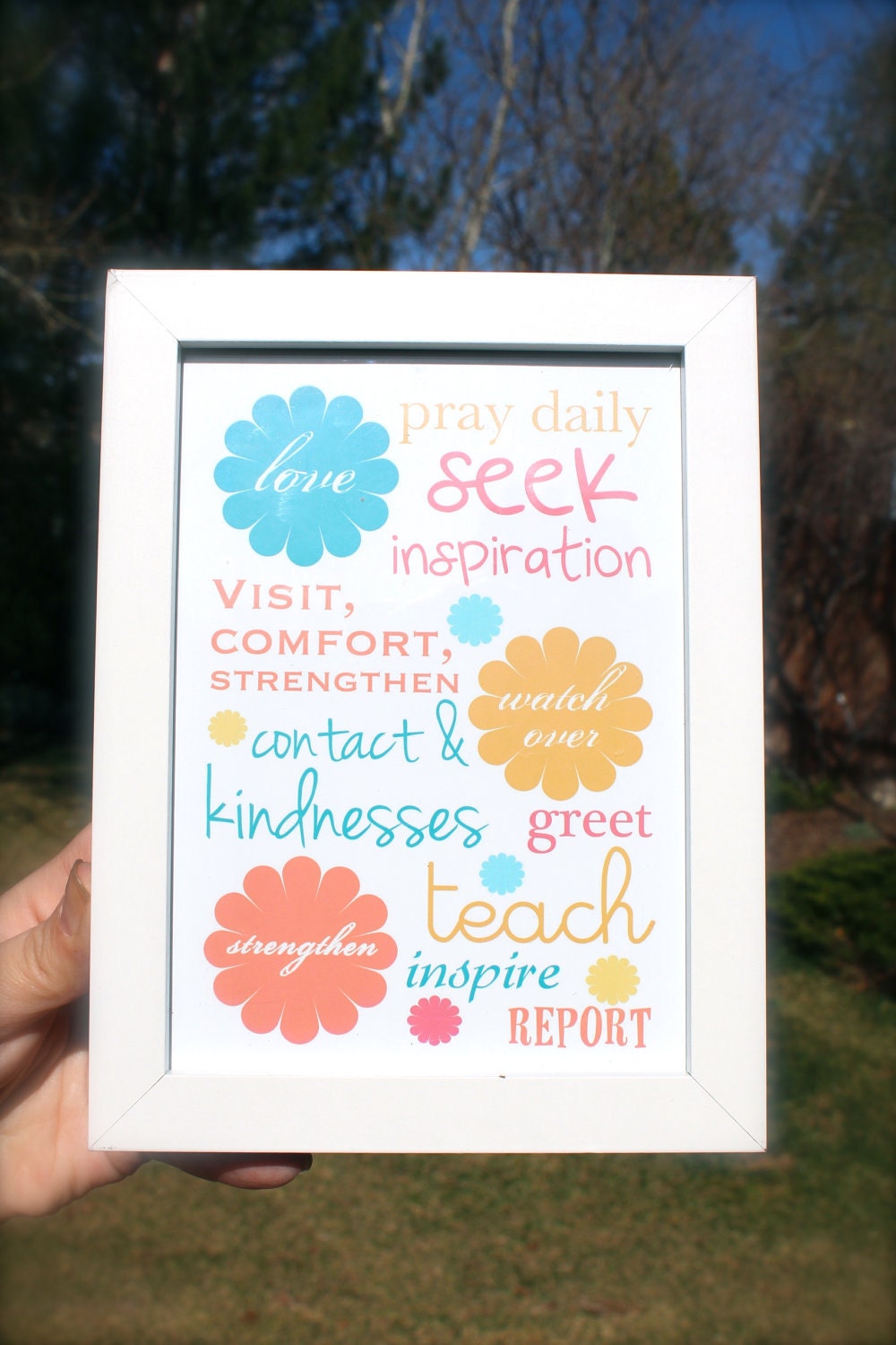 Subway Print 'Love, Watch Over and Strengthen' April 2012 VT message - Printable in 4x6, 5x7, 8x10 or 4 to a page