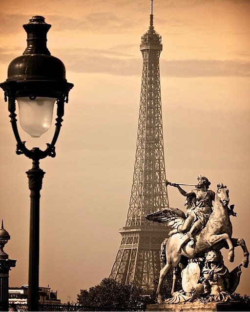 The Eiffel Tower from the Jardin des Tuileries - 8x10 Photograph
