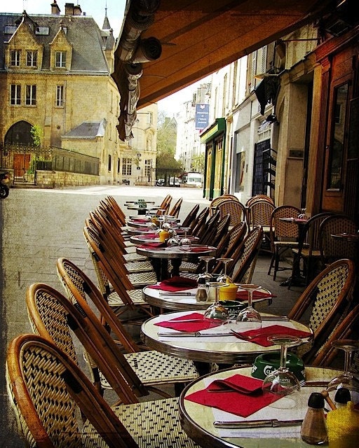 Paris, Paris photograph, coffee, cafe, paris photograph, morning, travel photograph, 8x10 Fine Art Photography