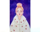 Post Atomic Girl - Original Contemporary Acrylic Painting by Dedalos