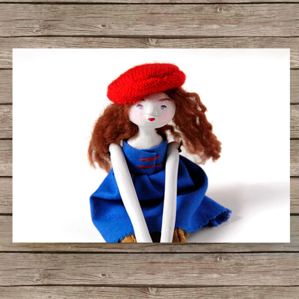 Marcelline Art Doll Print  - set of 4 cards
