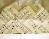 Vintage sheet music envelopes, business card envelope set of 10