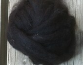Alpaca Roving Dark Cocoa-fudge llama Colorado Spinning Fiber 2oz