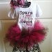 Spurs And Bling Cowgirl Set With Matching Shirt, Tutu, and Hair Bow 3T