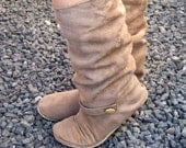 How to Make Boots - Women's Slouchy Boots Vegan PDF Sewing Pattern Sizes 5-11 US - Computer Download