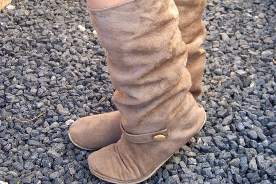 How to Make Boots - Women's Slouchy Boots Vegan PDF Sewing Pattern Sizes 5-11 US - Computer Download