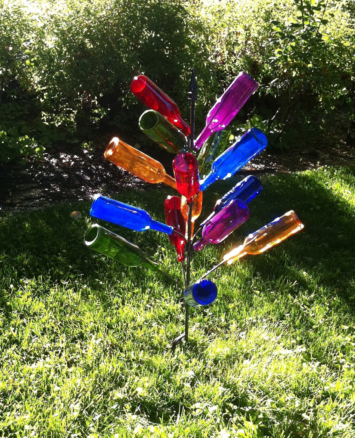 4 ft. Bottle Tree "Lil Country" holds 16 bottles