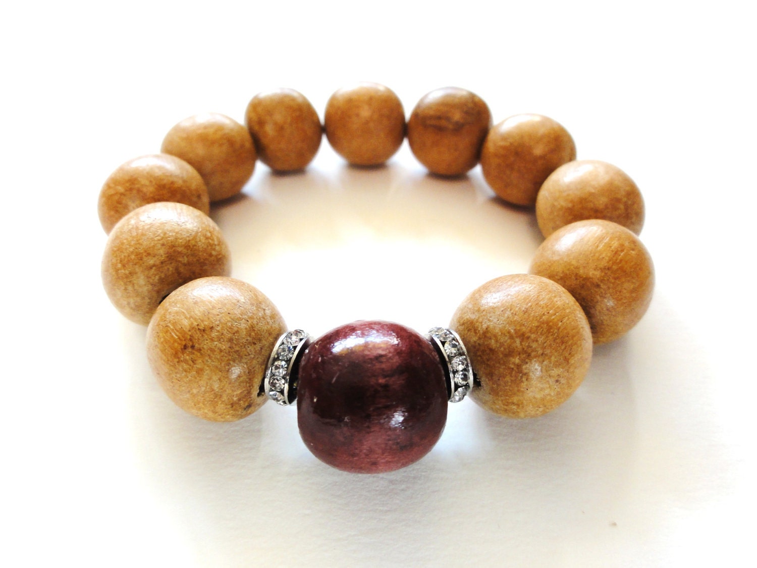 Mia Bracelet with dark purple bead