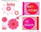 Mod Snowflake Christmas Printable Food/Drink Labels Il_170x135
