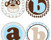 Mod Monkey Baby Boy Shower Customized DIY Printable Banner Il_170x135