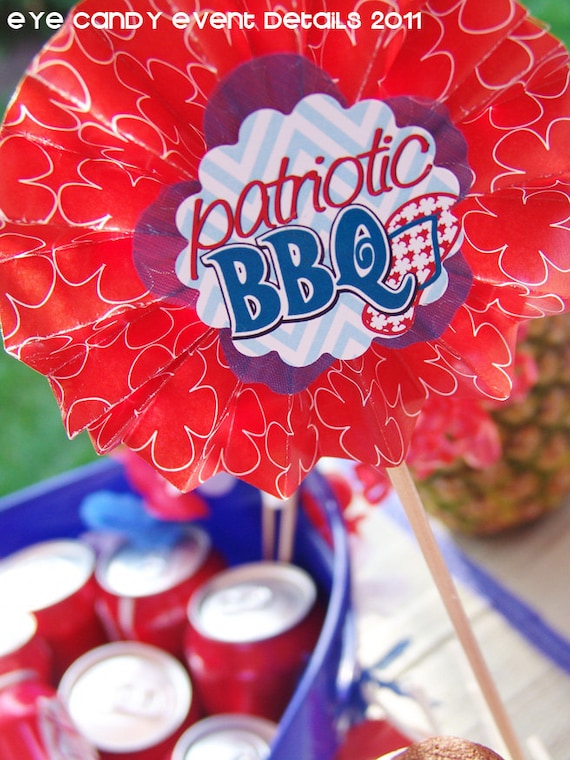 American Luau -DIY Printable Party (Memorial Day, 4th of July, BBQ, Labor Day) As seen on "Celebrations At Home" & "SheKnows.com" Il_570xn
