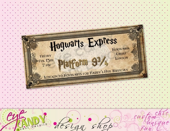 PRINTABLE Harry Potter Inspired - Hogwarts Birthday Party Invite - Invitation Design Il_570xn