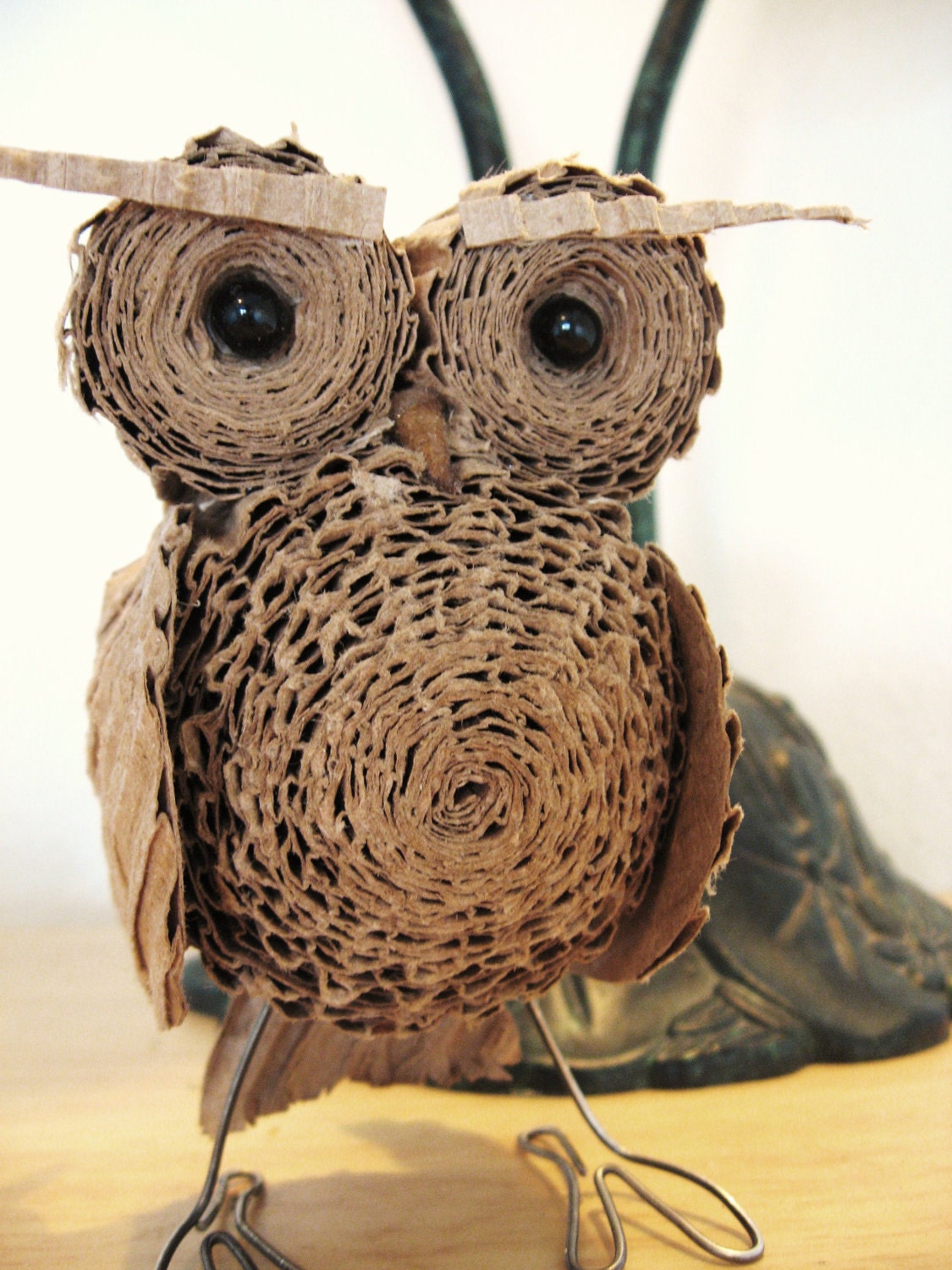 Standing Cardboard Owl Miniature