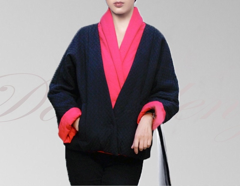 Women Warm Coat/short Jackets/Vests/Black and red short Outerwear / Double side Tops