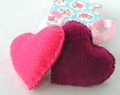 Baby girl-Pink felt heart ornaments set of 5 -Baby shower gift-It is a girl-Party decoration-Valentine's day-Wedding decoration
