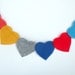 Rainbow-Colorful-Felt heart garland-Party decoration-Valentine's day-Wedding decoration