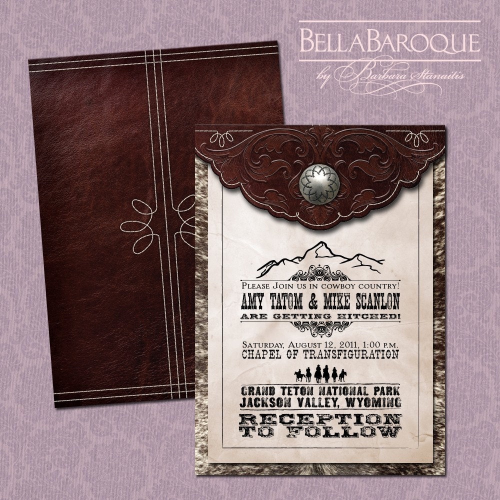 Old West Wedding Invitation Suite