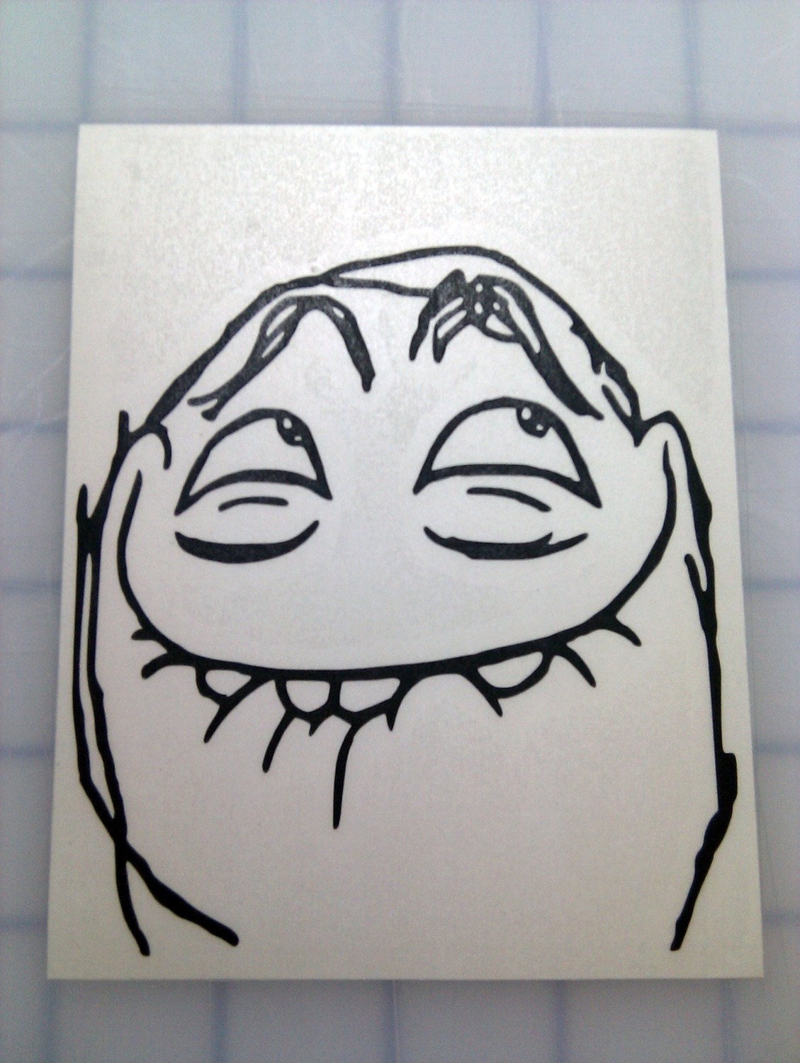 PFFFTTTCHH Guy (Giggler) Black vinyl decal 4" x 4.321"