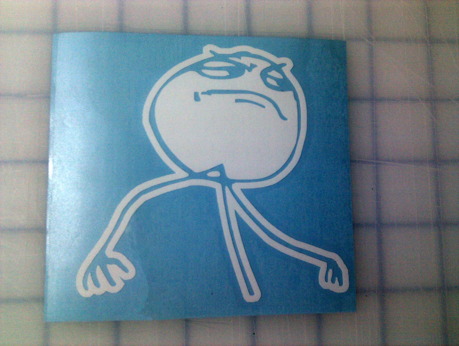 F-ck Yea Guy (White Vinyl) 4" by 3.892"  (Nailed It) (Mature)