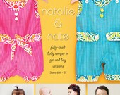 Patty Young for Modkid NATALIE & NATE Sewing Pattern - Fully Lined Romper in Girl and Boy Versions - 6M - 3T
