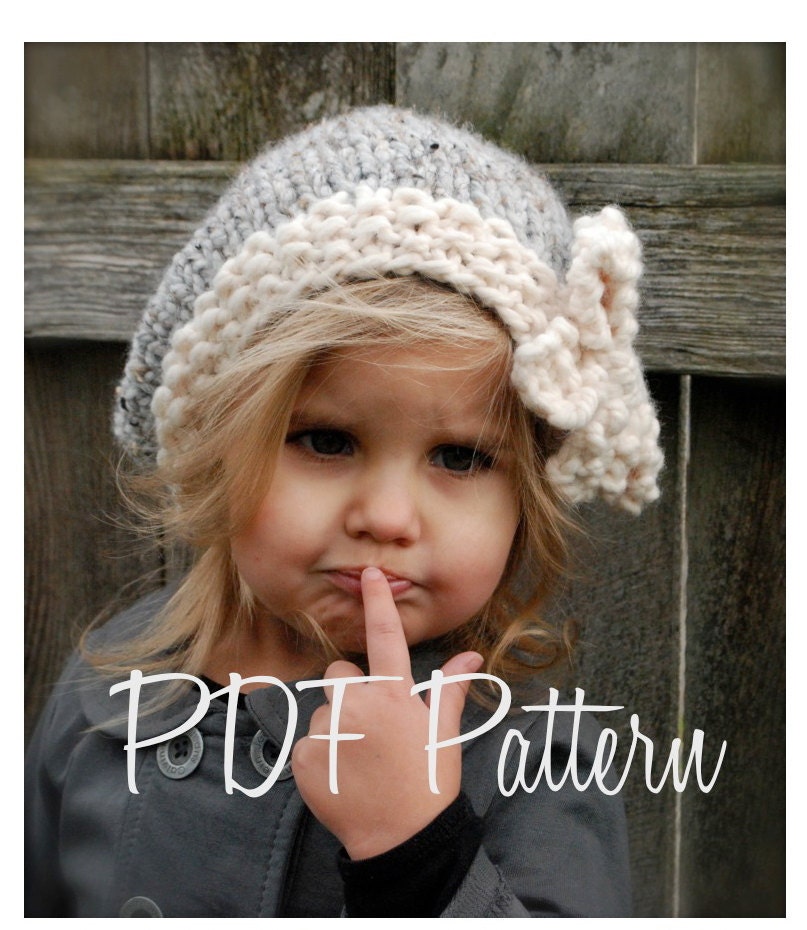 Knitting PATTERN-The Vivian Slouchy (Toddler, Child, Adult sizes)