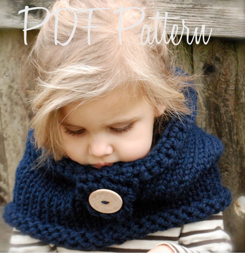 Knitting PATTERN-The Canyon Cowl (Toddler,Child, Adult sizes)