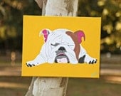 ORIGINAL and READY to SHIP English Bulldog - 11x14 acrylic on canvas