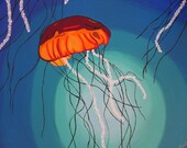 Box Jellyfish Original Acrylic Painting - 16x20
