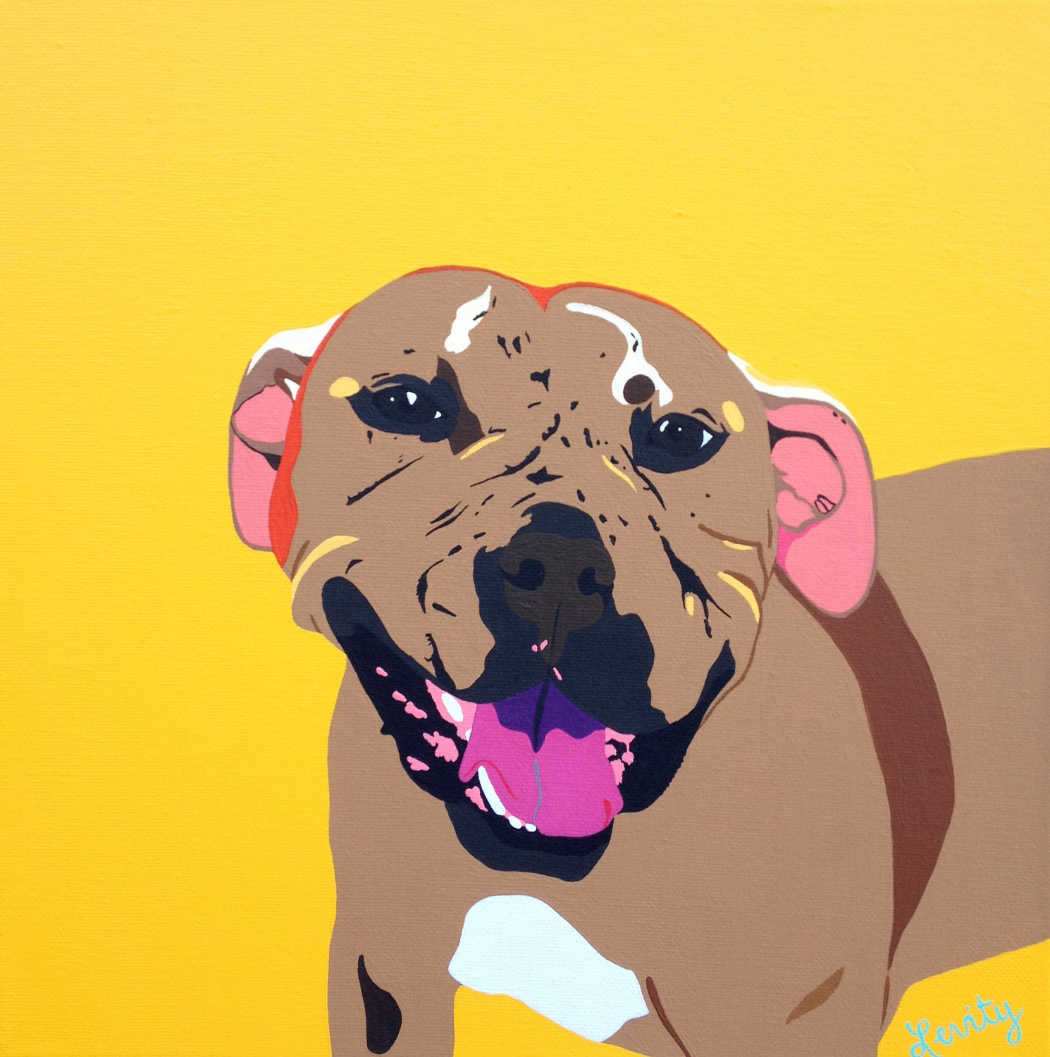 12 x 12 Custom Dog Pawps Painting