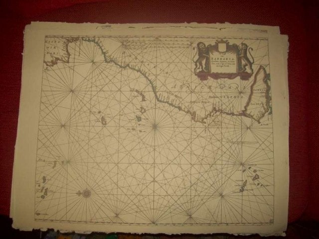 Replica 1666 Dutch Seachart of the Atlantic Islands (Azores, Madeira and Canary Islands)