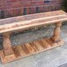 Console Table Handcrafted Old Barnwood Looking Finish With Balustrade Legs