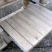 Solid Pine Kitchen Island Ivory Legs and Natural Top With Drawers and Slide Out Shelves On Casters