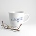 Quadratic Equation Math Coffee Cup in Black and White