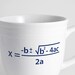 Quadratic Equation Math Coffee Cup in Black and White