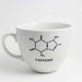 Caffeine Chemistry Coffee Cup - Porcelain Cup with Caffeine Molecule