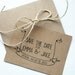Wedding Save the Date -- Little Bird Banner Flats & Envelopes in Kraft/Natural Brown