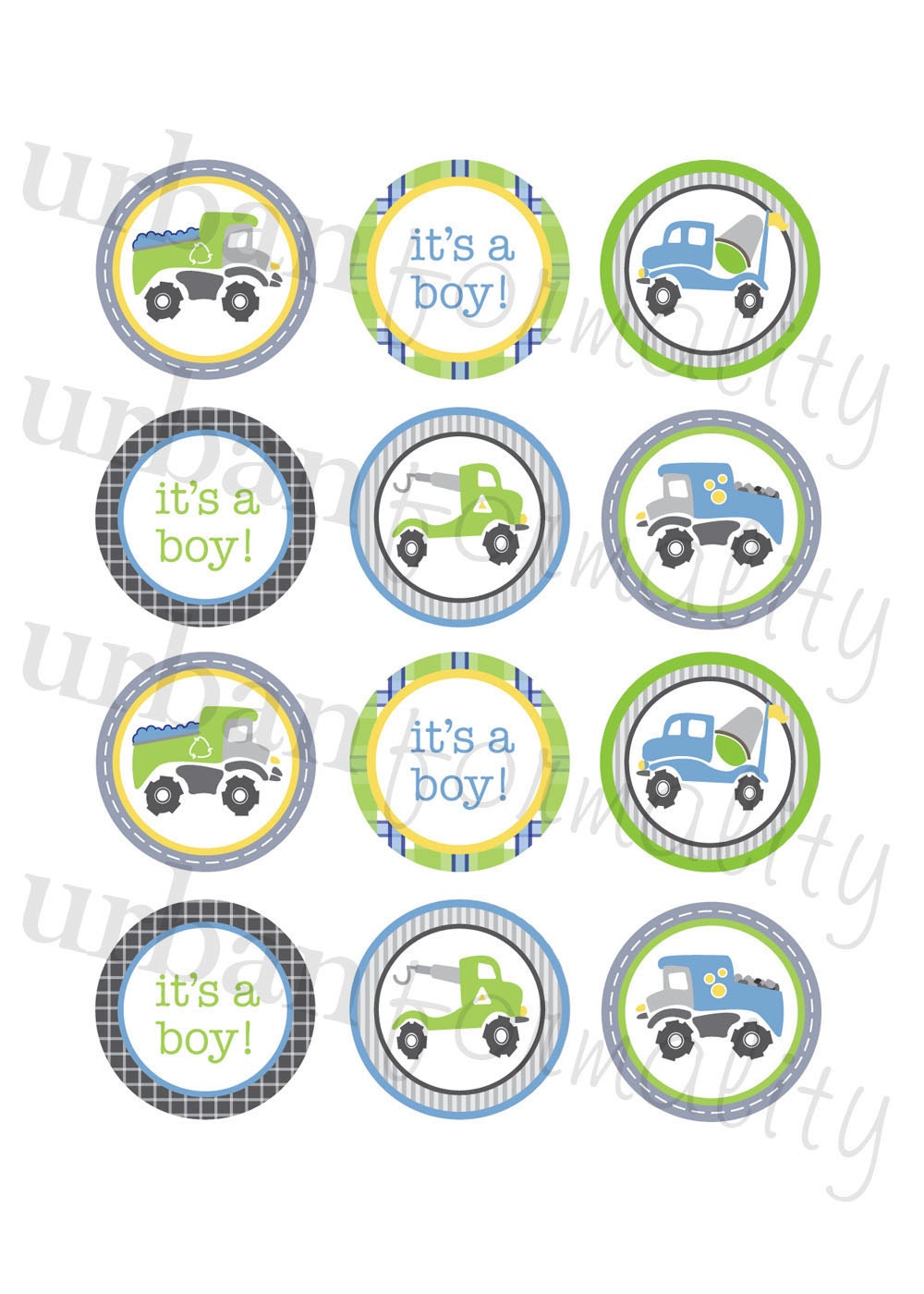 Printable Hayden Cupcake Toppers/Stickers