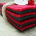 Christmas Coasters RED & GREEN Wool Felt Mug Rugs Eco Christmas Wool coasters by WormeWoole